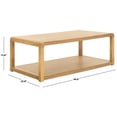 thumbnail image 3 of Safavieh Omara Glam 1 Shelf Ash Veneer Coffee Table, Natural, 3 of 10
