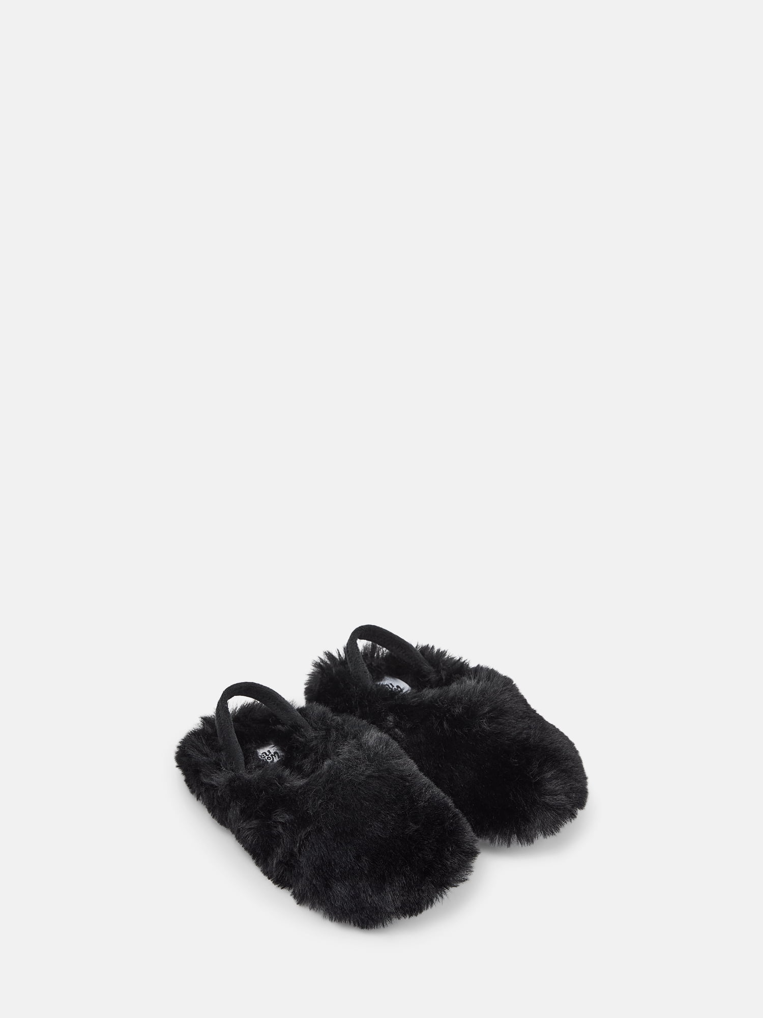 Wonder Nation Little and Big Girls Faux Fur Slingback Mules