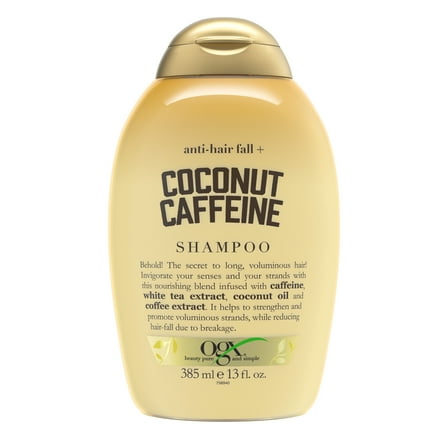 OGX Anti-Hair Fall   Coconut Caffeine Strengthening Shampoo with Coffee Extract, 13 fl oz