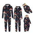 thumbnail image 3 of Christmas Matching Onesie Family Womens Men Kids Pajama Sets Long Sleeve Sleepwear Funny Cute Print Jumpsuit,Black 4,Kid:5 Years, 3 of 4