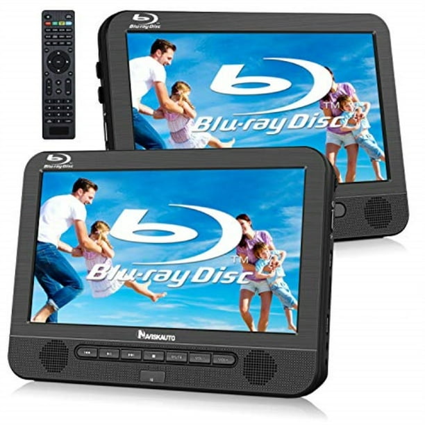 naviskauto 10.1" blu ray dual car dvd players with rechargeable battery
