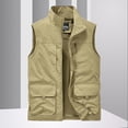 thumbnail image 6 of DIOAZUD Men's Utility Vests Lightweight Zip up Work Vests Fishing Casual Travel Safari Photo Cargo Vest Jacket with Multi Pockets Khaki XXXXL, 6 of 10