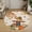 Flaxen, variant on Fall Scarecrows Round Area Rug 5Ft Circle Rugs for Living Room Bedroom, Thanksgiving Autumn Harvest Pumpkins Leaves Non-Slip Carpet Floor Mats Indoor Outdoor Carpet Runner Aesthetic Home Decor