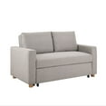 thumbnail image 3 of Serta Tennyson Scandinavian Convertible Loveseat with Full Size Sleeper, Light Grey Woven Fabric, 3 of 13