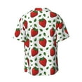 thumbnail image 2 of Vsdgher Strawberry Print Men's Wrinkle Free Untucked Cuban Shirt Business Casual Button Down Shirts Short Sleeve Shirt, 2 of 7