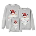 thumbnail image 4 of IWRICH Jolly Santa Graphic Family Matching Christmas Sweatshirts Cozy Crewneck Long Sleeve Pullover Tops Grey Men, 4 of 5