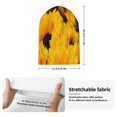 thumbnail image 2 of Yiaed Flower Bush Sunflower Print Winter Beanie for Men Women, Fleece Lined Beanie Soft Warm Knit Hat Ski Stocking Cuffed Ca, 2 of 6
