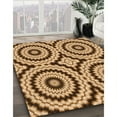 thumbnail image 2 of Ahgly Company Indoor Round Patterned Yellow Orange Area Rugs, 5' Round, 2 of 6