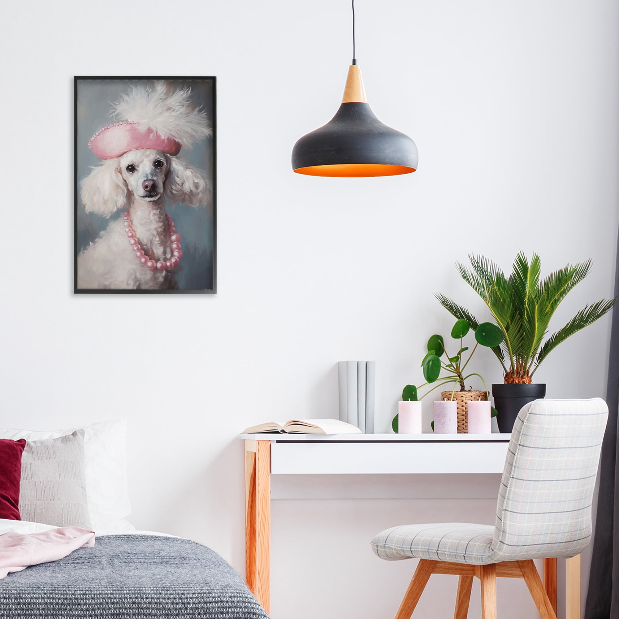 Stupell Industries Beautiful Collette Pup Black Framed Giclee Art, design by Tina LeCour