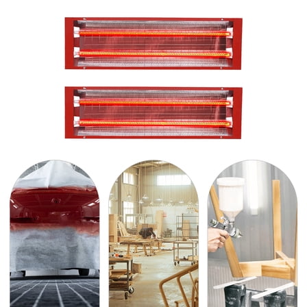 2pcs Automotive Paint Booth Infrared Paint Curing Lamp Spray Baking Heater Light Dryer 2000W 110V