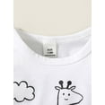 thumbnail image 5 of Kucnuzki 1 Months Newborn Baby Boy Winter Outfits Pants Sets 3 Months Long Sleeve Carton Animals Prints Rompers Elastic Pants Hat 3PCS Set White, 5 of 10