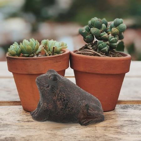 FELTECHELECTR Fake Appearance Key Savers Garden Frogs for House Hider Black