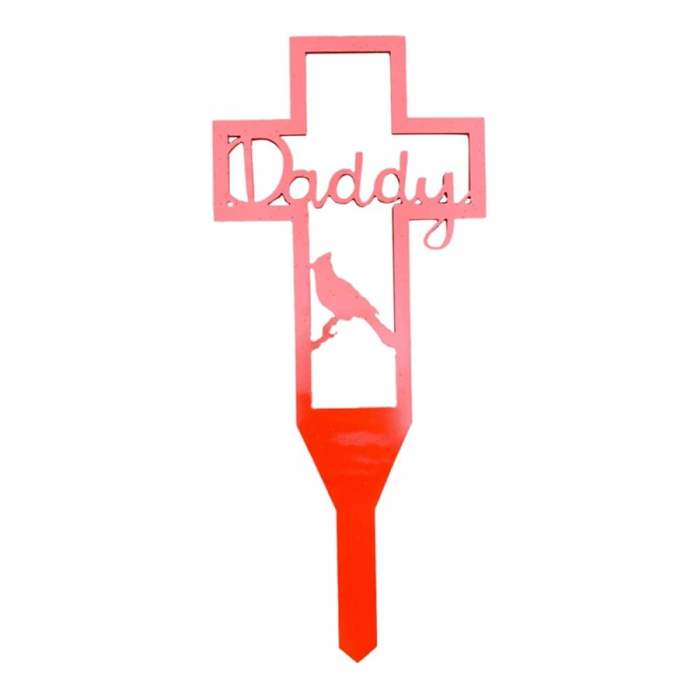 Metal Cross Garden Stake Graves Cemetery Decorations, Cemetery Memorial