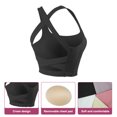 thumbnail image 3 of Ropa interior deportiva Cross Beautiful Back para mujer, chaleco a prueba de golpes para correr, fitness, con almohadilla para el pecho, sujetador de yoga, 3 of 6