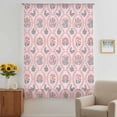 thumbnail image 2 of Vintage Flower Pattern Sheer Curtains 54 Inches Long, Spring Floral Leaves Plants Pink Light Filering Curtains, Breathable Simi Curtain Privacy Drapes for Kitchen Bathroom Small Window Treatment, 2 of 9