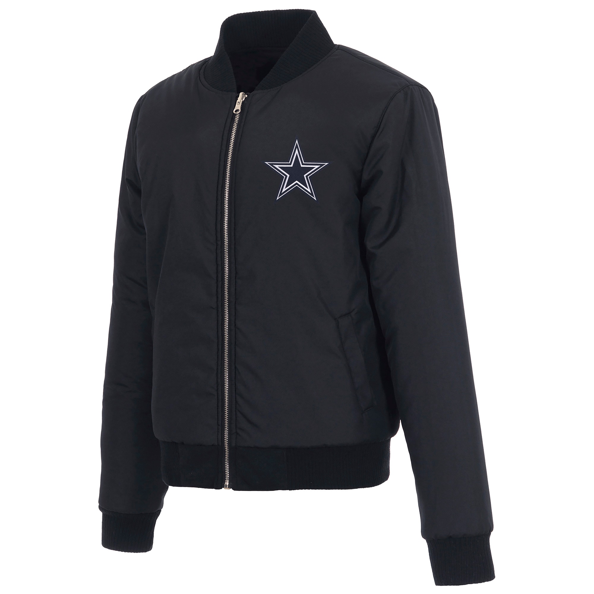 Women's JH Design Navy Dallas Cowboys Reversible Fleece Full-Zip Jacket - image 3 of 5