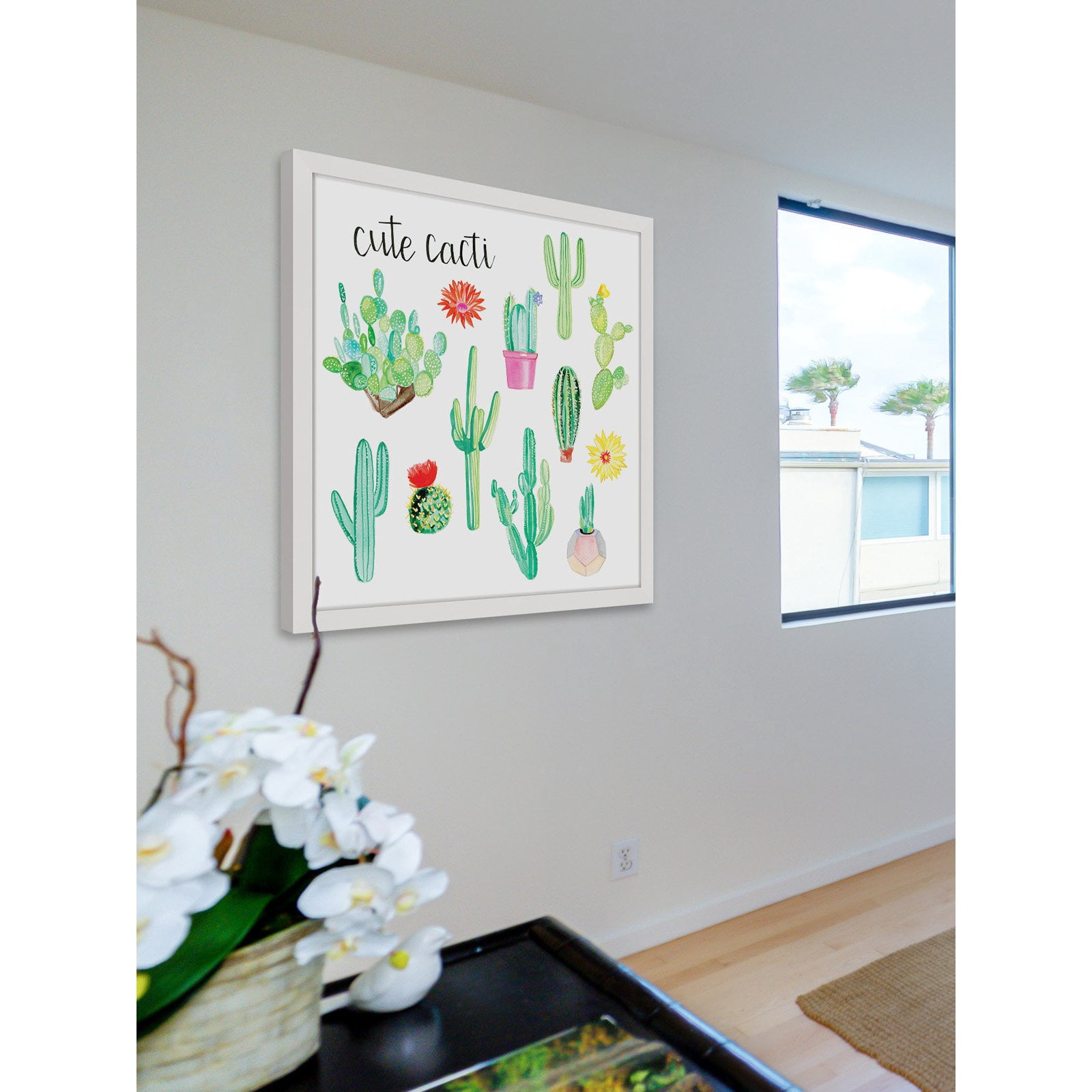 Marmont Hill "Cute Cacti" by Molly Rosner Framed Painting Print