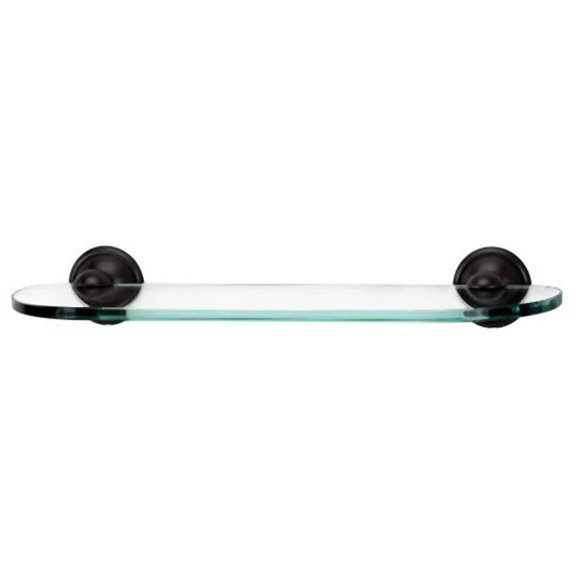 Alno A9250-18-BRZ Yale 18" Glass Shelf with Brackets Bronze
