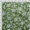 thumbnail image 4 of oneOone Viscose Chiffon Forest Green Fabric Floral Magnolia With Texture Fabric For Sewing Printed Craft Fabric By The Yard 42 Inch Wide, 4 of 4