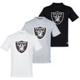 thumbnail image 1 of NFL Paquete de 3 Playeras Las Vegas Raiders para Hombre, Talla Chica, 1 of 4
