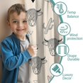 thumbnail image 3 of Blackout Kids Curtains,Beige Highland Cow Cactus Triangle Pattern Childrens Insulated Curtains Set Of 2,Bedroom Essentials,Toddler Room Decor 42"x54", 3 of 5