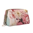 thumbnail image 2 of Picia Vintage Typewriter Floral Print Leather Makeup Bag Make Up Bag Travel Toiletry Bag for Her Girlfriend Teacher Teen Girl Gifts, 2 of 8