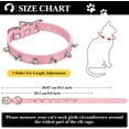 thumbnail image 3 of 4 Pieces Spiked Studded Cat Collar Artificial Leather Pet Collars Adjustable Studded Cat Collar with Spikes for Small Dogs Puppy (Black, Blue, Red, Pink), 3 of 7