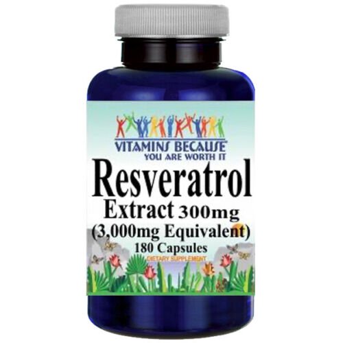 Resveratrol Extract 3000mg 180 Caps Maximum Strength Made in the USA