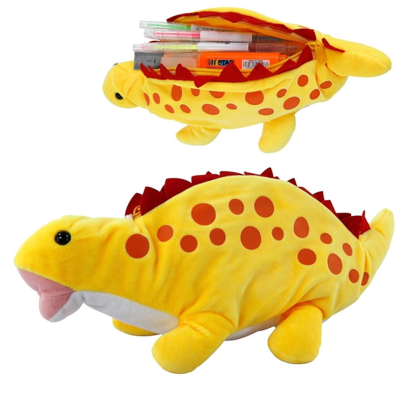 Trousse à Crayons en Peluche Dinosaure 3d Bb Maison Amusante Jouet Animal en Peluche Doux pour Garçons et Filles Décoration Mignonne Cadeau en Peluche