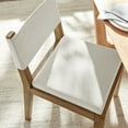 thumbnail image 5 of Calder Fabric Upholstered Wood Armless Dining Chair in Ivory, 5 of 9