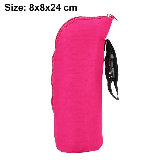 Organizador de biberones Hukapapa, bolsas con aislamiento térmico, bolsa portátil con aislamiento para biberones, tetera, bolsa con aislamiento para biberones, color rojo rosa