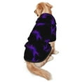 thumbnail image 5 of Dog Hoodie Pet Clothes Black Purple Abstract Sweater Sweatshirts Pullover Coat for Large Medium Dogs X-Large, 5 of 7