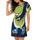 thumbnail image 2 of Disketp Dino Playing Roller Skate para Camisón Corto de Manga Corta para Mujeres, Camisón Cómodo con Escote Redondo, Bonito y Confortable, 2 of 6