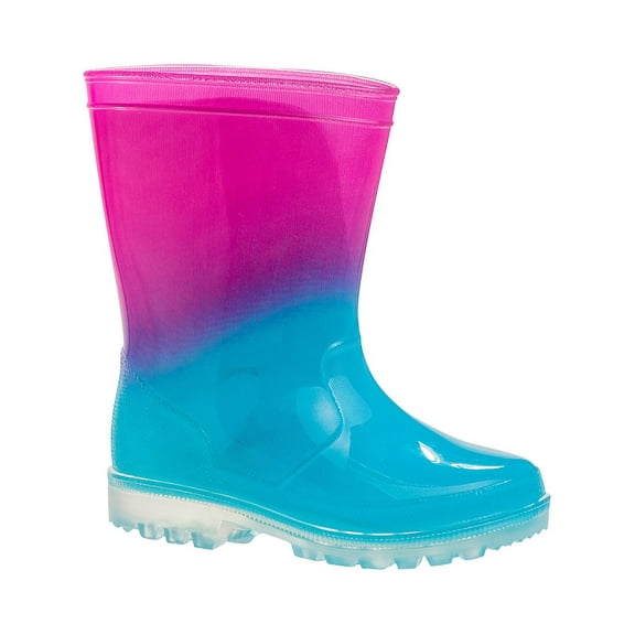 Josmo Girls Blue & Fuchsia Color Block Rain Boot 8