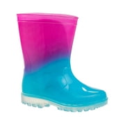 Josmo Girls Blue & Fuchsia Color Block Rain Boot 9T