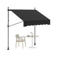 thumbnail image 1 of Auvent de Patio Rétractable Manuel – Protection contre les UV et la Pluie – Hauteur et Angle Ajustables – Pare-Soleil Extérieur Résistant aux Intempéries pour Jardin, Fenêtre, Porte – Noir, 10x4 Pi, 1 of 7