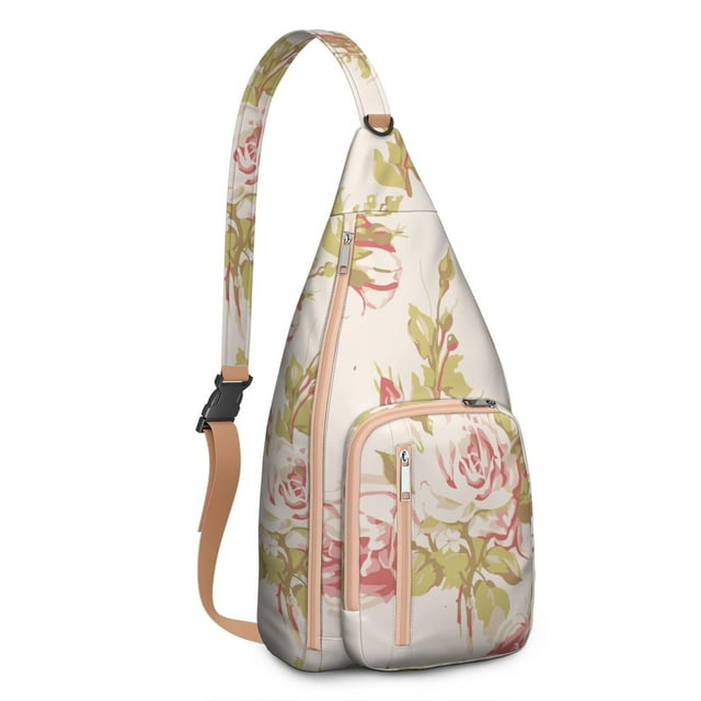 Durable Adjustable Strap Chest Bag with Daisy Pattern for Tactical Use