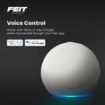 thumbnail image 5 of Smart LED Light Bulb, 40W Eq, Color Changing, Dimmable, Works with Alexa & Google Home, Wi-Fi Enabled, Straight Filament Glass Design, 90+ CRI, 15,000-Hour Lifetime, A1940/CL/RGBW/FIL/AG, 5 of 5