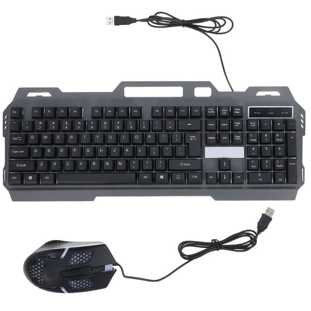 OULII Clavier d'Ordinateur Filaire Noir avec Design Étanche et Emplacement pour Téléphone