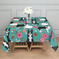 thumbnail image 3 of Border Collie Dog and Flower Florals Square Tablecloth,Waterproof Square Table Cover,Wipeable Spillproof Washable Table Cover for Home Kitchen Party Decor 52"x52"(132x132cm), 3 of 6