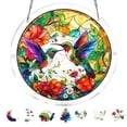 thumbnail image 2 of CaiYueKe Acrylic Puzzle Pendant Sunshade Window Hanging Plate Decorative Home Decor Stained Glass Style Window Art for Privacy Sun Protection Indoor Outdoor Window Decor Modern Hanging Ornament, 2 of 9