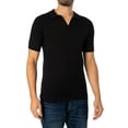 thumbnail image 2 of John Smedley Noah Sea Island Cotton Polo shirt, Black, 2 of 5