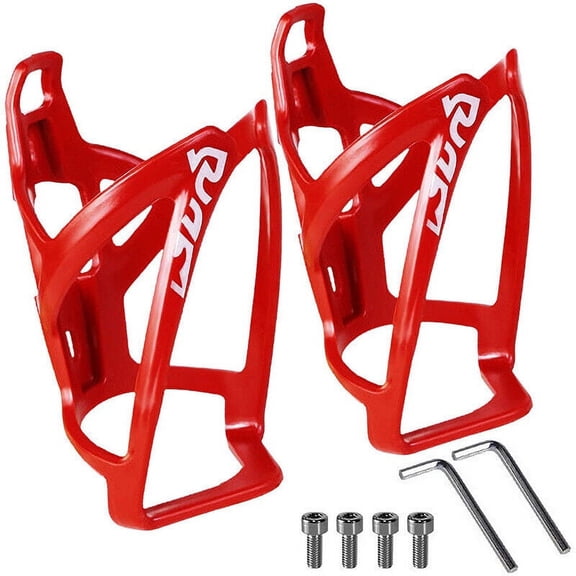 2x Plastic Water Bottle Cage Holder Bracket Bike Cycling Mountain Bicycle Drink-Red
