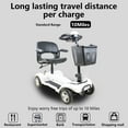 thumbnail image 2 of 4 Wheel Mobility Scooter Electric Power Mobile Wheelchair for Seniors Adult - Collapsible and Compact Duty Travel Scooter w/Basket and Long Range Power Extended Battery (White), 2 of 2