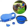 thumbnail image 3 of Correa multifunción para perros con dispensador de agua y comida, cuerda de tracción para perros, correa extensible 3 en 1, cuerdas de alambre fuertes, correa para perros, color azul, 3 of 5