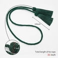 thumbnail image 3 of ShengRui 2 Pack Double-Ended Tassel Curtain Tiebacks Handmade Braided Rope Knot Drapery Holdbacks European Style Decorative Curtain Tie Backs(Teal), 3 of 7
