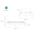 thumbnail image 2 of Box base cama Matrimonial Nooz con Cabecera Capitonada Prime Color Gris, 2 of 6