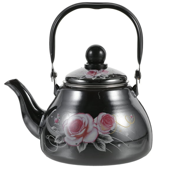 RENACLIPY Multi Color Enamel Teapot for Stove Leaf Tea Brewing Vintage Style Easy Maintenance