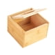 thumbnail image 1 of Caja de pañuelos de bambú con tapa, dispensador de pañuelos faciales, organizador decorativo rectangular S, 1 of 9