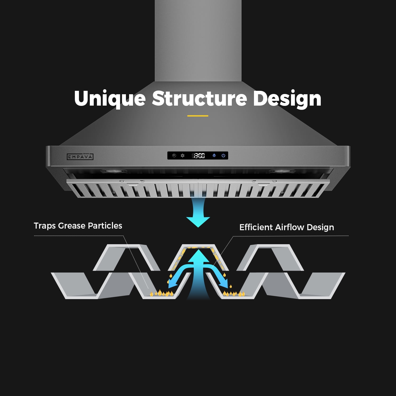 30 in. 400 CFM Ducted Kitchen Wall Mount Range Hood with Light in Stainless Steel